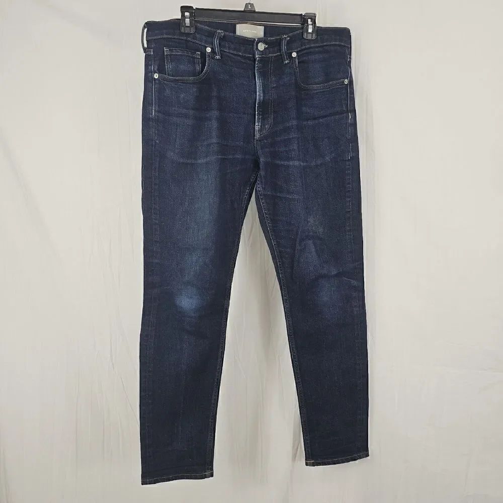 Everlane The Slim Jeans Men's 34X32 Blue 5-Pocket Dark Wash flaw